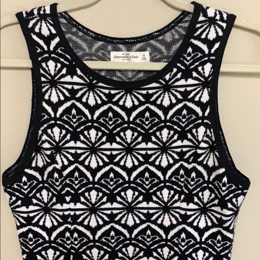 Abercrombie and Fitch black & white skater / sweater dress